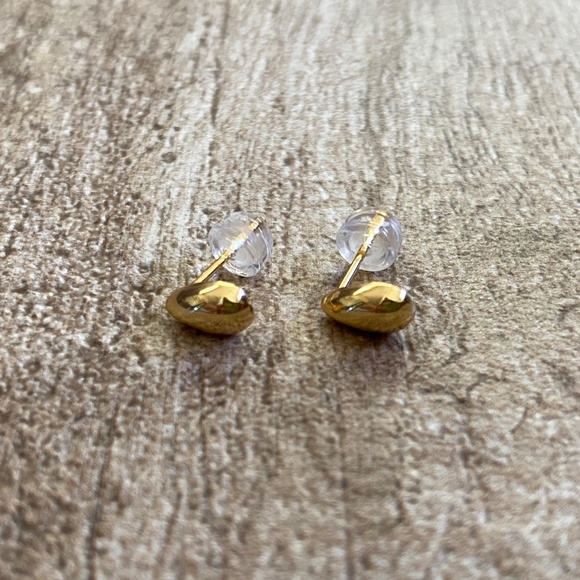 Teardrop Gold Plated Earrings - Picture 2 of 4